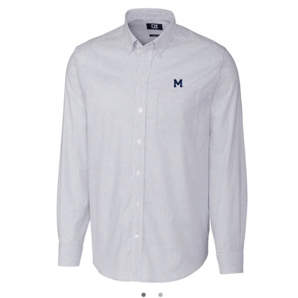 Michigan‎ Wolverines New Cutter & Buck Long Sleeve Button Up Shirt Men's Size XL